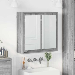 Armoire Miroir de Salle de Bain Gris Sonoma 60 x 20 x 60 cm 633738633738