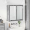 Armoire Miroir de Salle de Bain Gris Sonoma 60 x 20 x 60 cm 633738633738