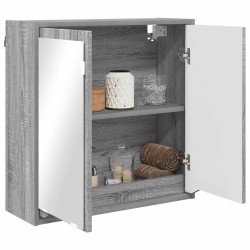 Armoire Miroir de Salle de Bain Gris Sonoma 60 x 20 x 60 cm 633738633738