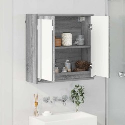 Armoire Miroir de Salle de Bain Gris Sonoma 60 x 20 x 60 cm 633738633738
