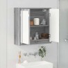 Armoire Miroir de Salle de Bain Gris Sonoma 60 x 20 x 60 cm 633738633738