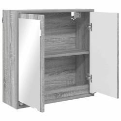Armoire Miroir de Salle de Bain Gris Sonoma 60 x 20 x 60 cm 633738633738