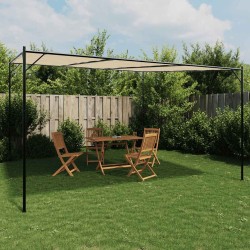 Belvédère beige 4x4 m 180 g/m² tissu et acier 633743633743