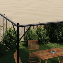 Belvédère beige 4x4 m 180 g/m² tissu et acier 633743633743