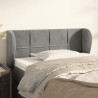 Tête de lit avec oreilles Gris clair 103x23x78/88 cm Velours 633749633749