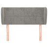 Tête de lit avec oreilles Gris clair 103x23x78/88 cm Velours 633749633749