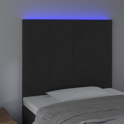 Tête de lit à LED Noir 90x5x118/128 cm Velours 633752633752