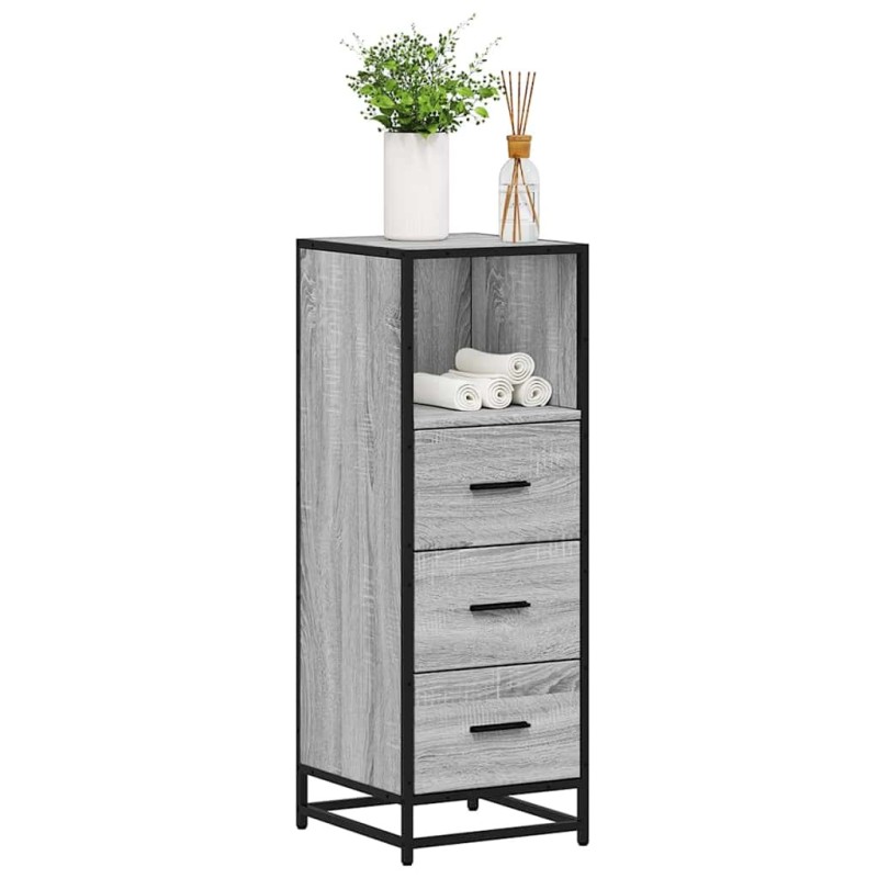 Armoire de salle de bain sonoma gris 35x37,5x100 cm 633753633753