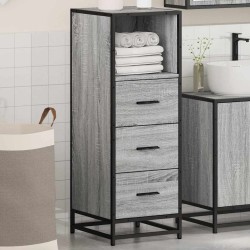 Armoire de salle de bain sonoma gris 35x37,5x100 cm 633753633753