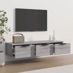 Armoire murale Sonoma gris 102x30x20 cm Bois d'ingénierie 633758633758
