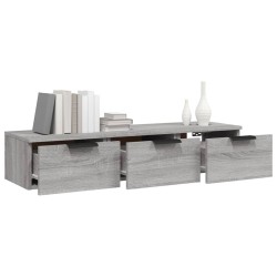 Armoire murale Sonoma gris 102x30x20 cm Bois d'ingénierie 633758633758