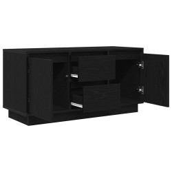 Meuble TV avec lumières LED chêne noir 100x41x50 cm 633763633763