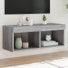 Meuble TV avec lumières LED sonoma gris 80x30x30 cm 633764633764
