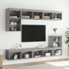 Meuble TV avec lumières LED sonoma gris 80x30x30 cm 633764633764