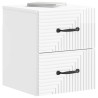 Cabinet de chevet mural 2 pcs Blanc brillant 34,5 x 33 x 40 cm 633765633765