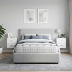 Cabinet de chevet mural 2 pcs Blanc brillant 34,5 x 33 x 40 cm 633765633765