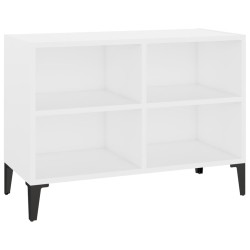 Meuble TV avec pieds en métal Blanc 69,5x30x50 cm 633767633767