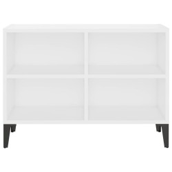 Meuble TV avec pieds en métal Blanc 69,5x30x50 cm 633767633767