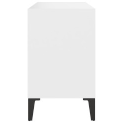 Meuble TV avec pieds en métal Blanc 69,5x30x50 cm 633767633767