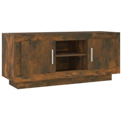 Meuble TV chêne fumé 102x35x45 cm bois d'ingénierie 633769633769
