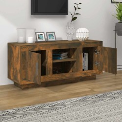 Meuble TV chêne fumé 102x35x45 cm bois d'ingénierie 633769633769