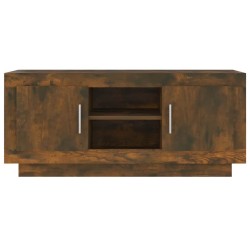 Meuble TV chêne fumé 102x35x45 cm bois d'ingénierie 633769633769