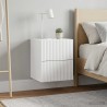 Cabinet de chevet mural 2 pcs Blanc brillant 33 x 34,5 x 40 cm 633770633770
