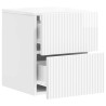 Cabinet de chevet mural 2 pcs Blanc brillant 33 x 34,5 x 40 cm 633770633770