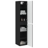 Cabinet de Salle de Bain Mural Noir 33 x 34,5 x 160 cm 633772633772