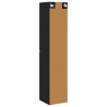 Cabinet de Salle de Bain Mural Noir 33 x 34,5 x 160 cm 633772633772