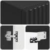 Cabinet de Salle de Bain Mural Noir 33 x 34,5 x 160 cm 633772633772