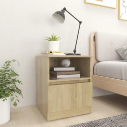 Table de chevet chêne sonoma 40x40x50 cm bois d'ingénierie 633775633775