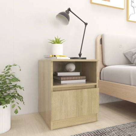 Table de chevet chêne sonoma 40x40x50 cm bois d'ingénierie 633775633775