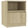 Table de chevet chêne sonoma 40x40x50 cm bois d'ingénierie 633775633775