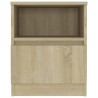 Table de chevet chêne sonoma 40x40x50 cm bois d'ingénierie 633775633775