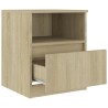 Table de chevet chêne sonoma 40x40x50 cm bois d'ingénierie 633775633775