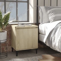 Table de chevet avec pieds en métal chêne sonoma 40x30x50 cm 633776633776