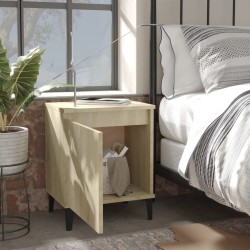 Table de chevet avec pieds en métal chêne sonoma 40x30x50 cm 633776633776