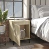 Table de chevet avec pieds en métal chêne sonoma 40x30x50 cm 633776633776