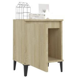 Table de chevet avec pieds en métal chêne sonoma 40x30x50 cm 633776633776