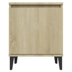 Table de chevet avec pieds en métal chêne sonoma 40x30x50 cm 633776633776