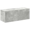 Ensemble de meubles TV 4 pcs Gris béton Bois d'ingénierie 633777633777