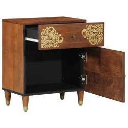 Cabinet de chevet avec porte Marron miel 50 x 33 x 60 cm 633781633781