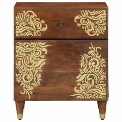 Cabinet de chevet avec porte Marron miel 50 x 33 x 60 cm 633781633781