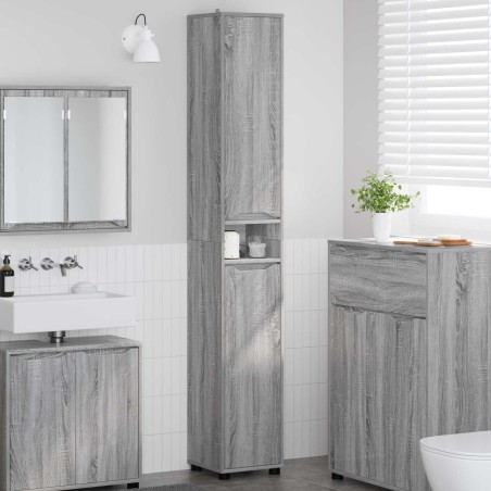 Cabinet de salle de bain Gris Sonoma 30,5 x 30 x 195 cm 633782633782