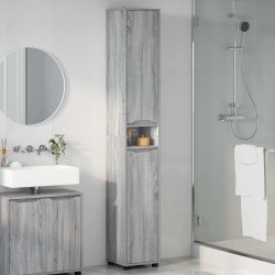 Cabinet de salle de bain Gris Sonoma 30,5 x 30 x 195 cm 633782633782