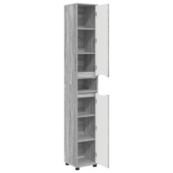 Cabinet de salle de bain Gris Sonoma 30,5 x 30 x 195 cm 633782633782