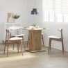 Table à manger chêne artisanal 80x80x75 cm bois d'ingénierie 633786633786