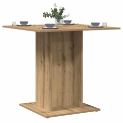 Table à manger chêne artisanal 80x80x75 cm bois d'ingénierie 633786633786