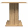 Table à manger chêne artisanal 80x80x75 cm bois d'ingénierie 633786633786